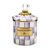 Mackenzie Childs Violet Check Demi Canister