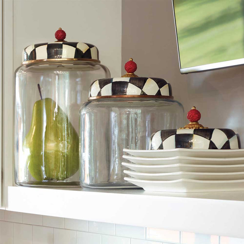 Mackenzie Childs Courtly Check Big Storage Canister #3