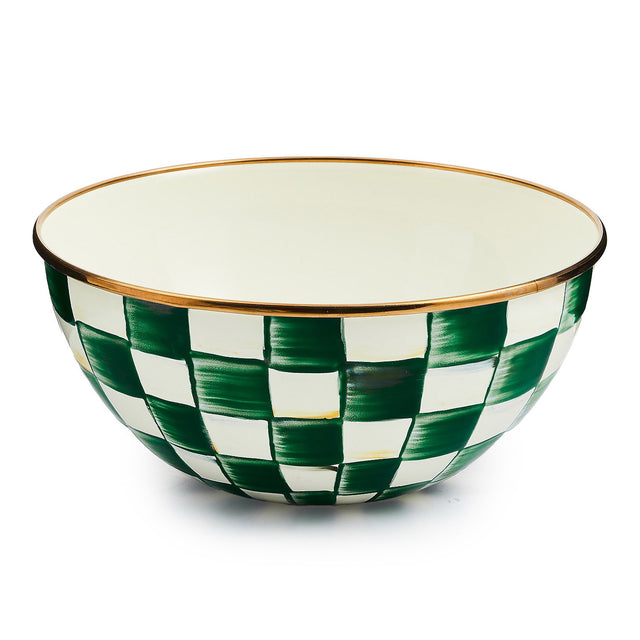 Mackenzie-Childs Emerald Check Small Everyday Bowl