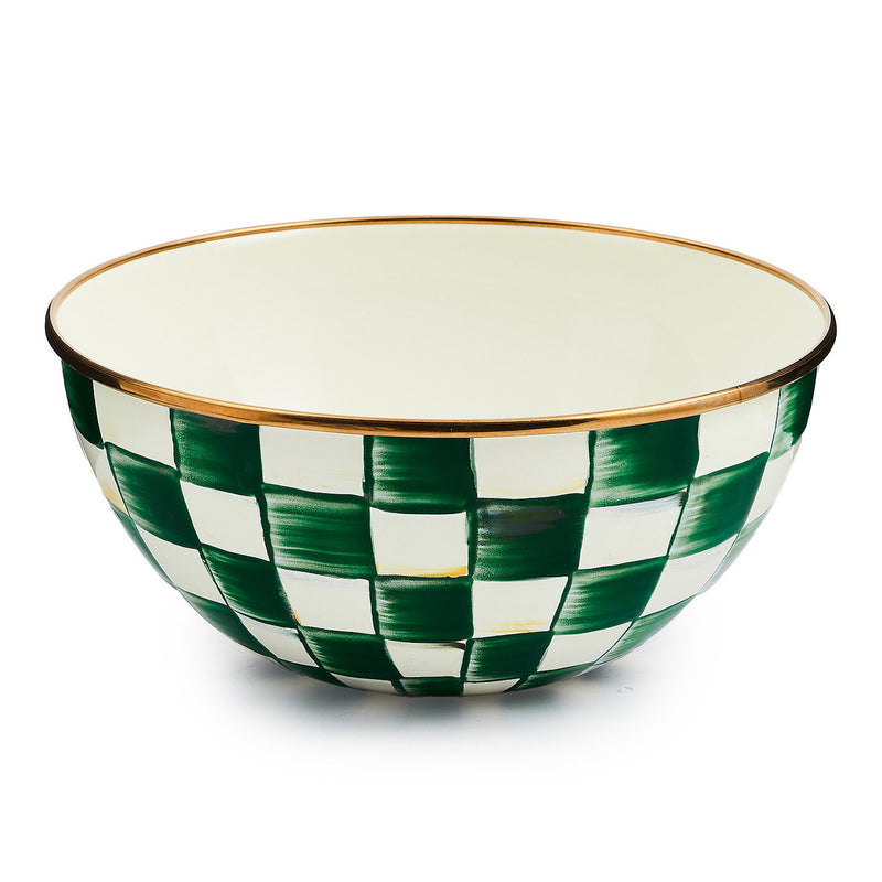 Mackenzie-Childs Emerald Check Small Everyday Bowl