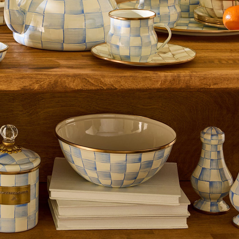 Mackenzie-Childs Sky Check Medium Everyday Bowl