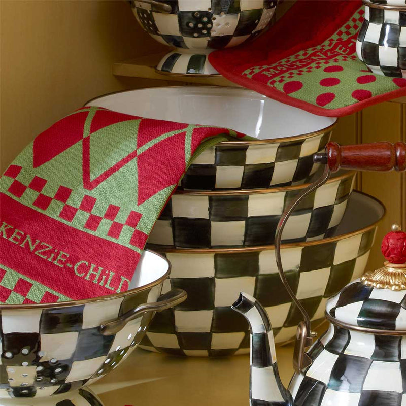 Mackenzie Childs Courtly Check Enamel Medium Everyday Bowl #4