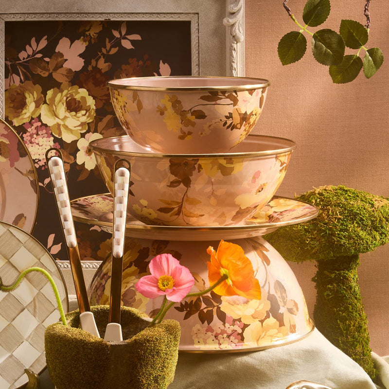 Mackenzie-Childs Wild Rose Mauve Medium Everyday Bowl
