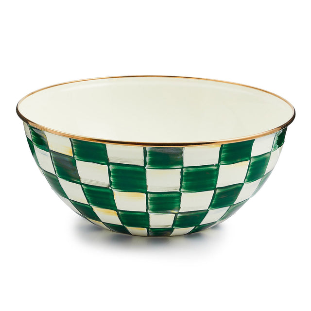 Mackenzie-Childs Emerald Check Large Everyday Bowl
