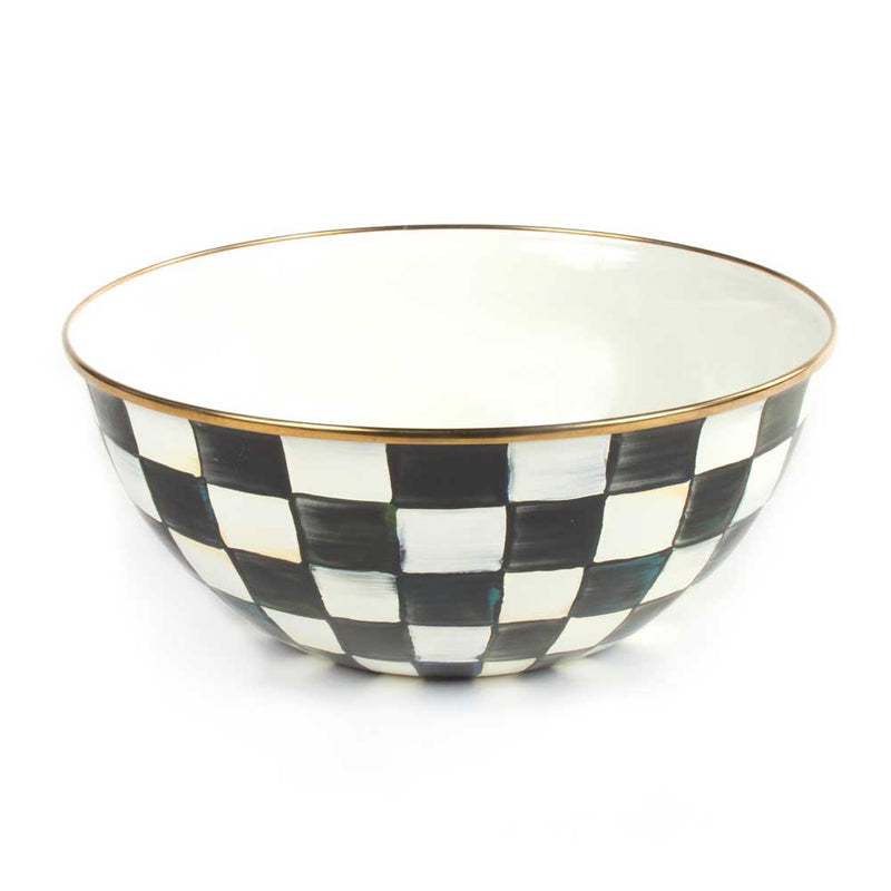 Mackenzie Childs Courtly Check Enamel Large Everyday Bowl #1