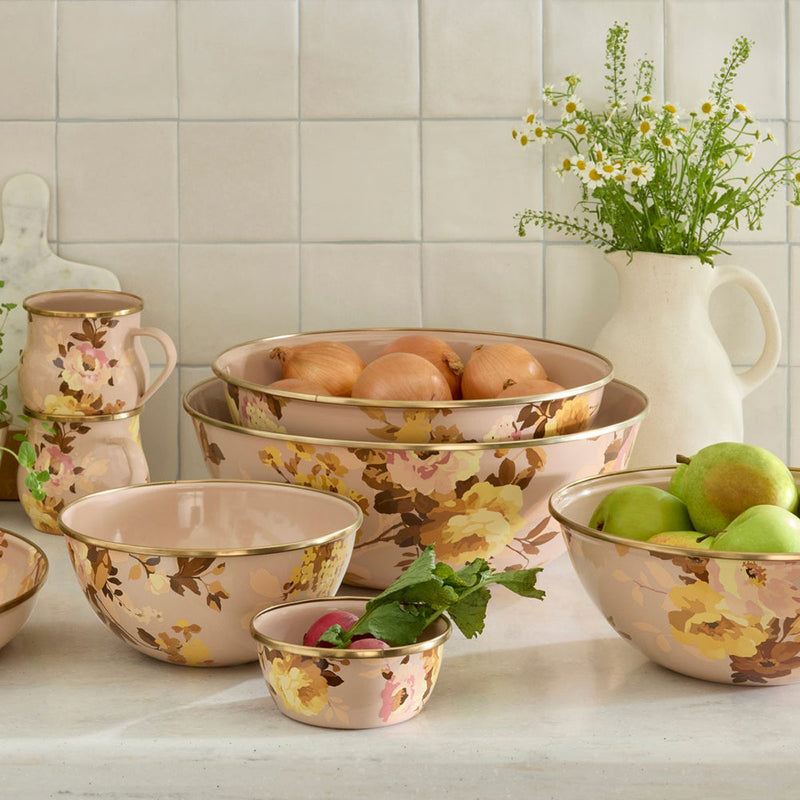 Mackenzie-Childs Wild Rose Mauve Large Everyday Bowl