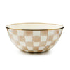 Mackenzie-Childs Mocha Check Large Everyday Bowl