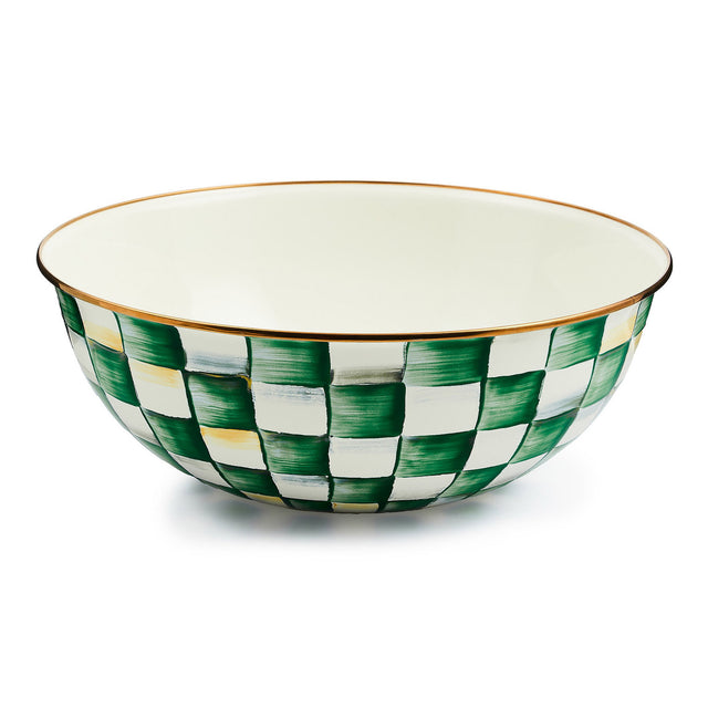 Mackenzie-Childs Emerald Check Extra Large Everyday Bowl