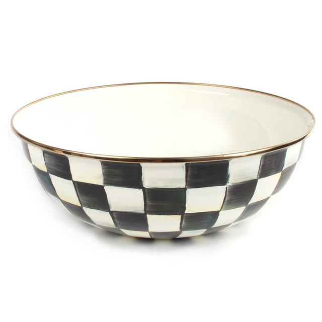 Mackenzie Childs Courtly Check Enamel Extra Large Everyday Bowl #1