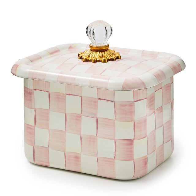 Mackenzie-Childs Rosy Check Recipe Box