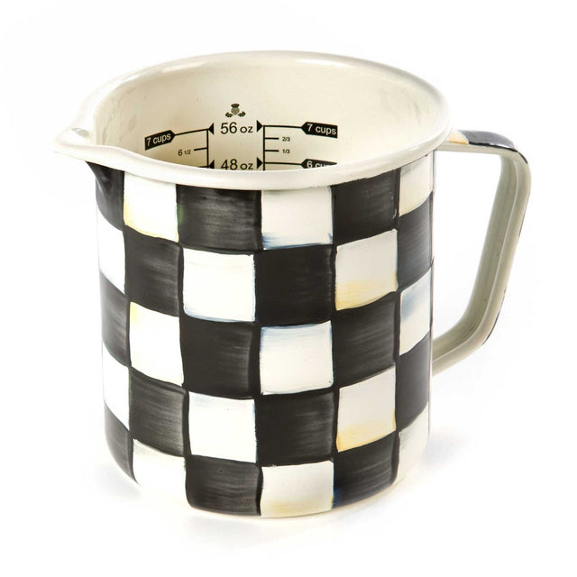 Mackenzie-Childs Courtly Check Enamel 7 Cup Measuring Cup