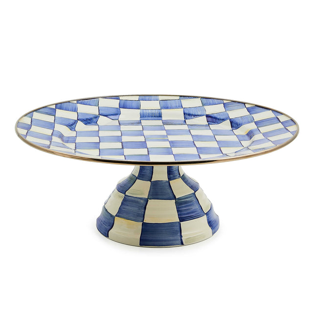 Mackenzie-Childs Royal Check Large Pedestal Platter