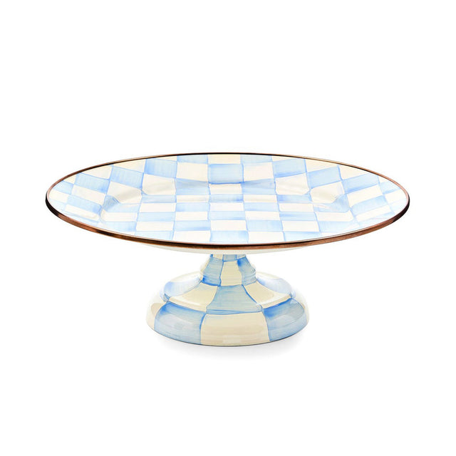 Mackenzie-Childs Sky Check Small Pedestal Platter