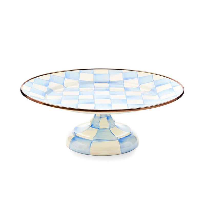 Mackenzie-Childs Sky Check Small Pedestal Platter