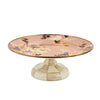 Mackenzie-Childs Wild Rose Mauve Small Pedestal Platter