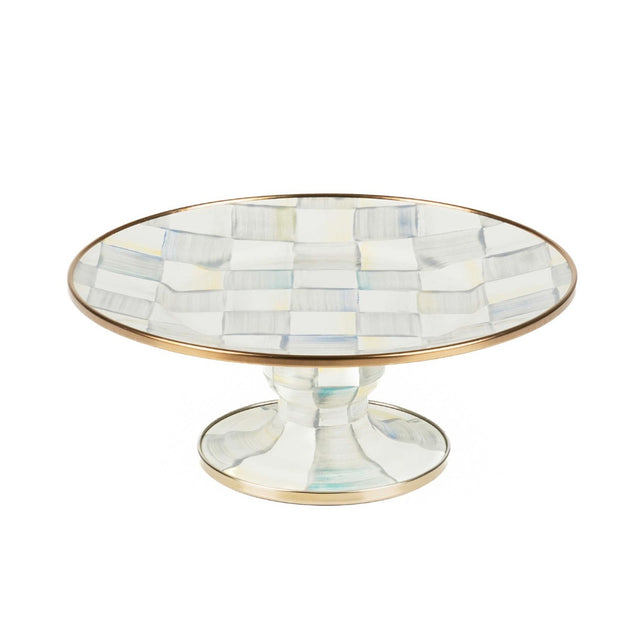 Mackenzie-Childs Sterling Check Enamel Pedestal Platter, Mini
