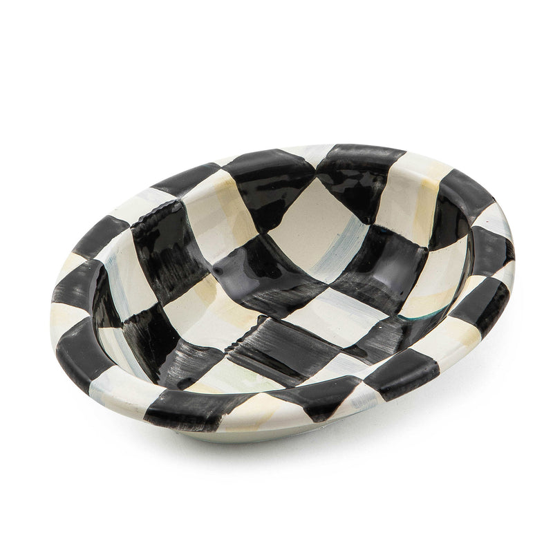Mackenzie-Childs Courtly Check Enamel Soap Dish