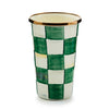 Mackenzie-Childs Emerald Check 10 Ounce Tumbler