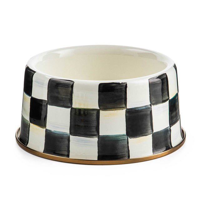 Mackenzie Childs Courtly Check Medium Pet Dish