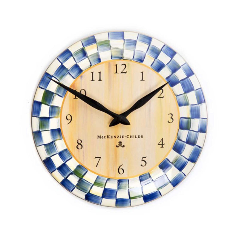 Mackenzie-Childs Royal Check Enamel Clock
