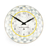 Mackenzie-Childs Sterling Check Enamel Wall Clock