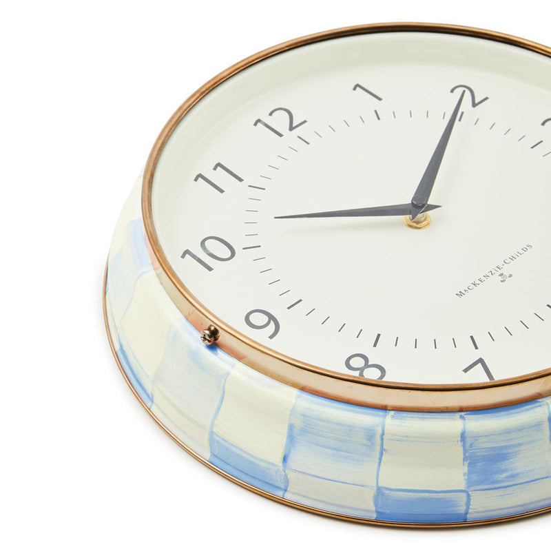 Mackenzie-Childs Sky Check School Wall Clock