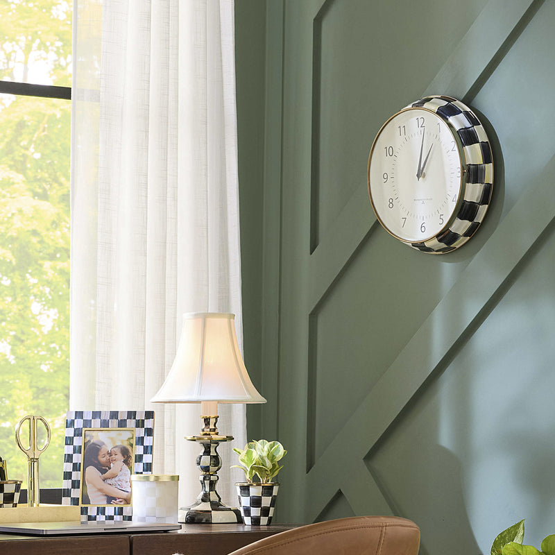 Mackenzie-Childs Courtly Check School Wall Clock
