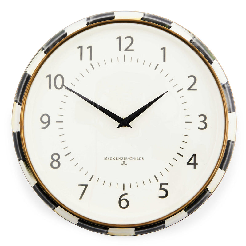 Mackenzie-Childs Courtly Check School Wall Clock