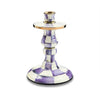 Mackenzie-Childs Violet Check Medium Enamel Candlestick