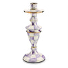 Mackenzie-Childs Violet Check Small Enamel Candlestick