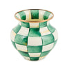 Mackenzie-Childs Emerald Check Enamel Small Vase