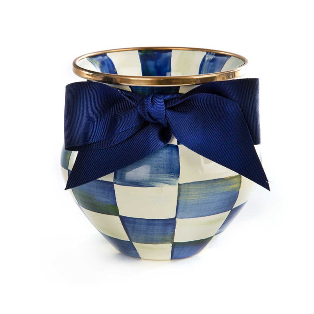 Mackenzie-Childs Royal Check Enamel Vase
