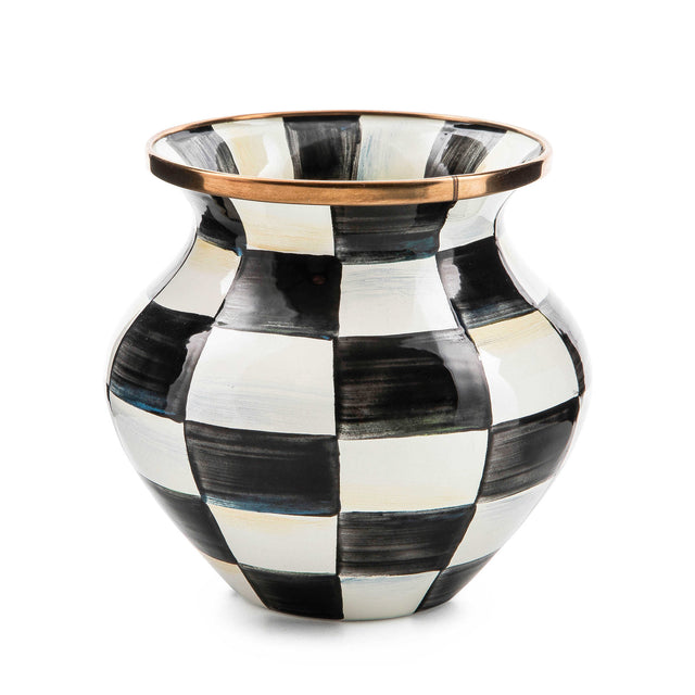 Mackenzie-Childs Courtly Check Enamel Vase