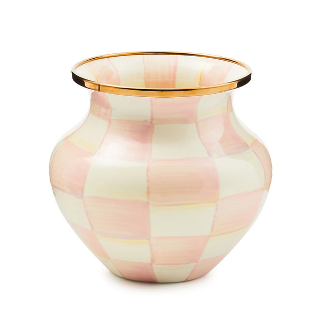 Mackenzie-Childs Rosy Check Vase