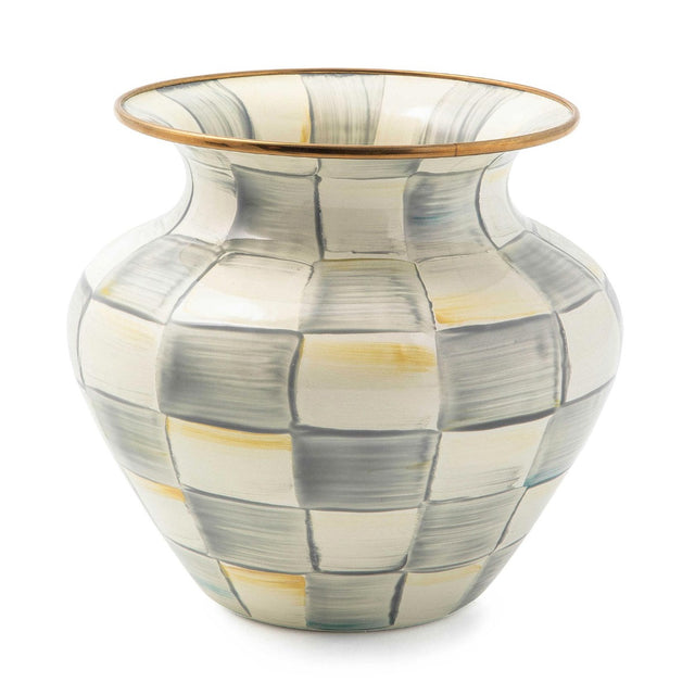 Mackenzie-Childs Sterling Check Large Vase