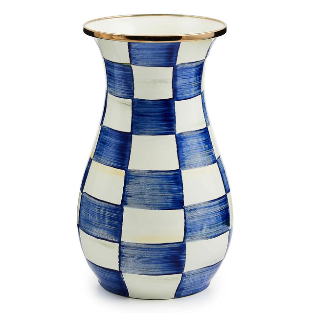 Mackenzie-Childs Royal Check Enamel Vase, Tall