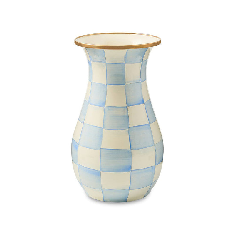 Mackenzie-Childs Sky Check Tall Vase