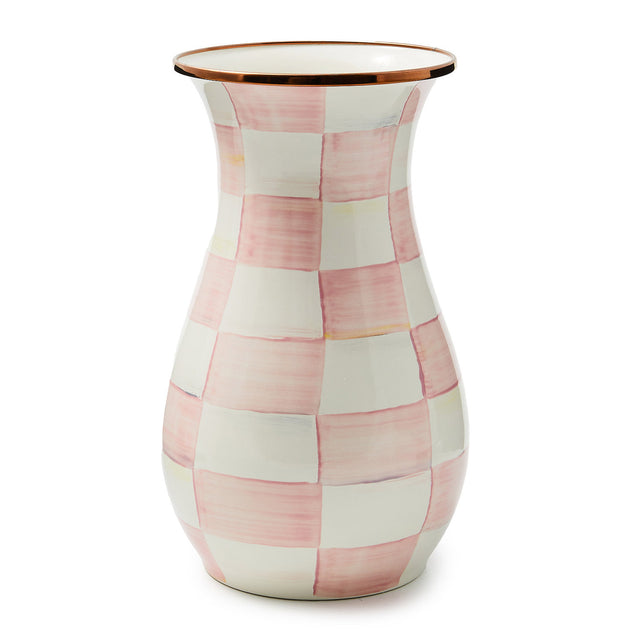 Mackenzie-Childs Rosy Check Tall Vase