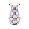 Mackenzie Childs Violet Check Tall Vase