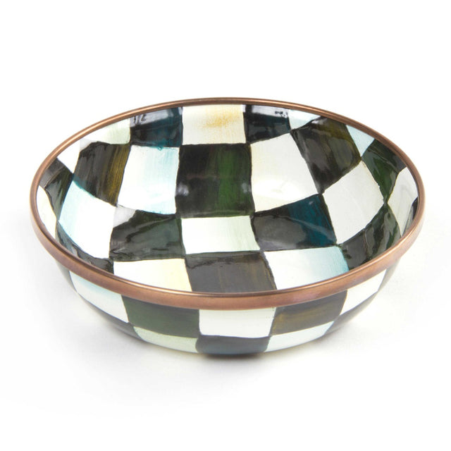 Mackenzie-Childs Courtly Check Enamel Relish Dish