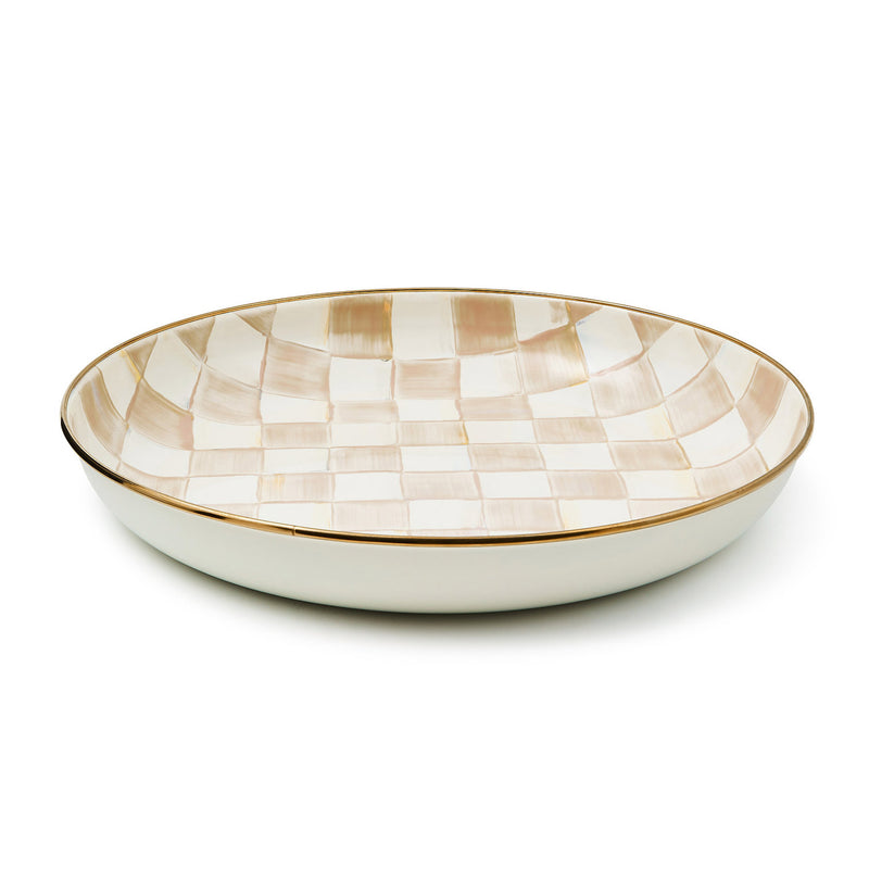Mackenzie-Childs Mocha Check Abundant Bowl