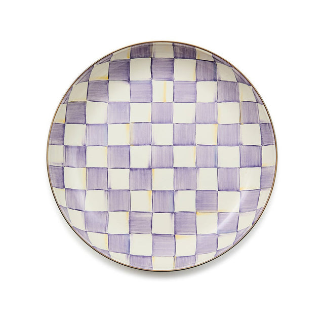 Mackenzie Childs Violet Check Abundant Bowl