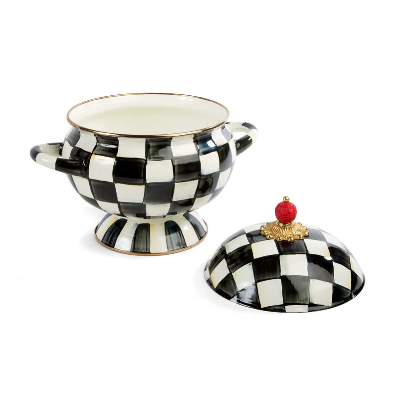 Mackenzie-Childs Courtly Check Enamel Tureen #2