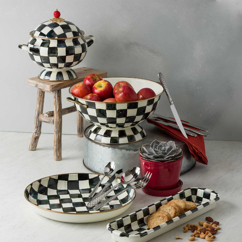 Mackenzie-Childs Courtly Check Enamel Tureen #5