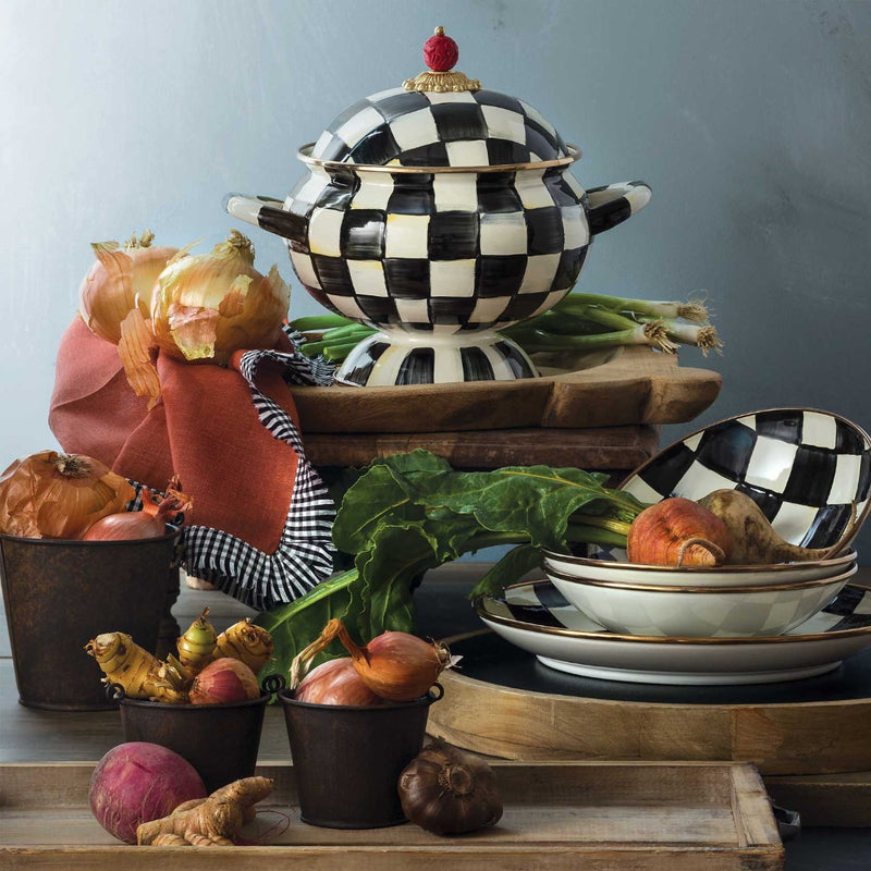 Mackenzie-Childs Courtly Check Enamel Tureen #4