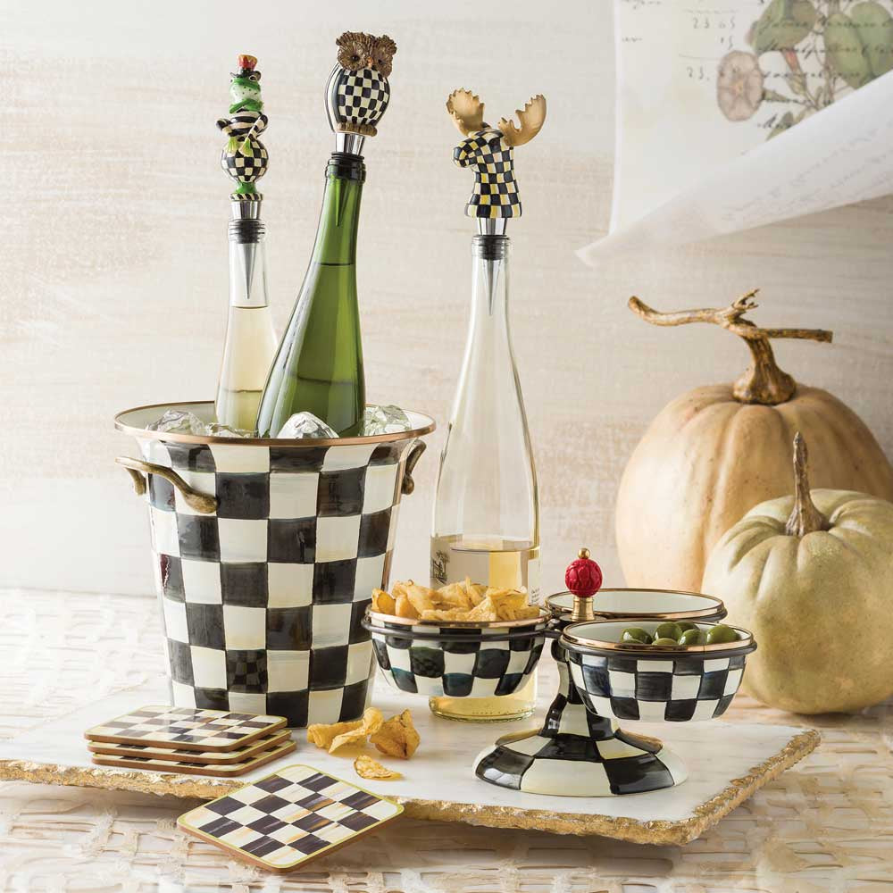 Mackenzie-Childs Courtly Check Enamel Triplicity – David Shuttle Ltd