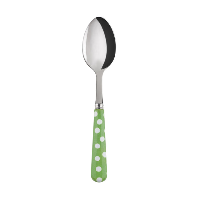 Sabre White Dots Garden Green 19cm Dessert Spoon