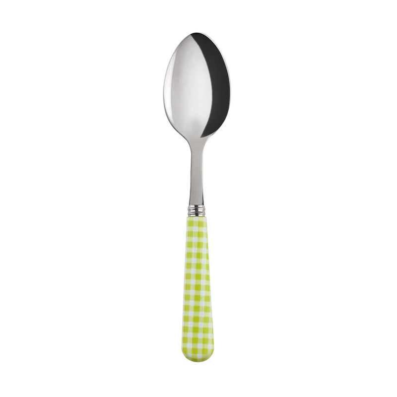Sabre Gingham Lime 19cm Dessert Spoon