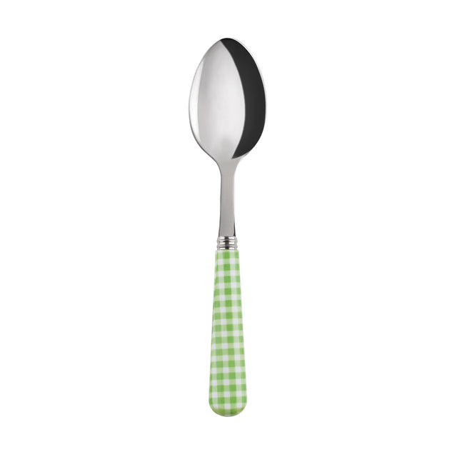 Sabre Gingham Garden Green 19cm Dessert Spoon