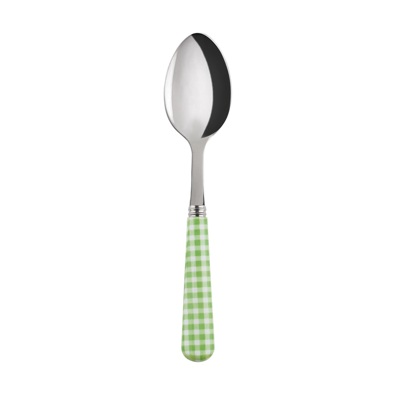 Sabre Gingham Garden Green 19cm Dessert Spoon